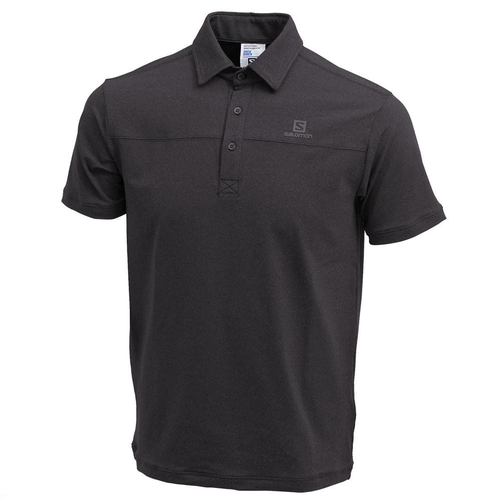 T-Shirts Salomon Homme Noir - Salomon CUSTOM SS POLO M - France (3195-QNILE)